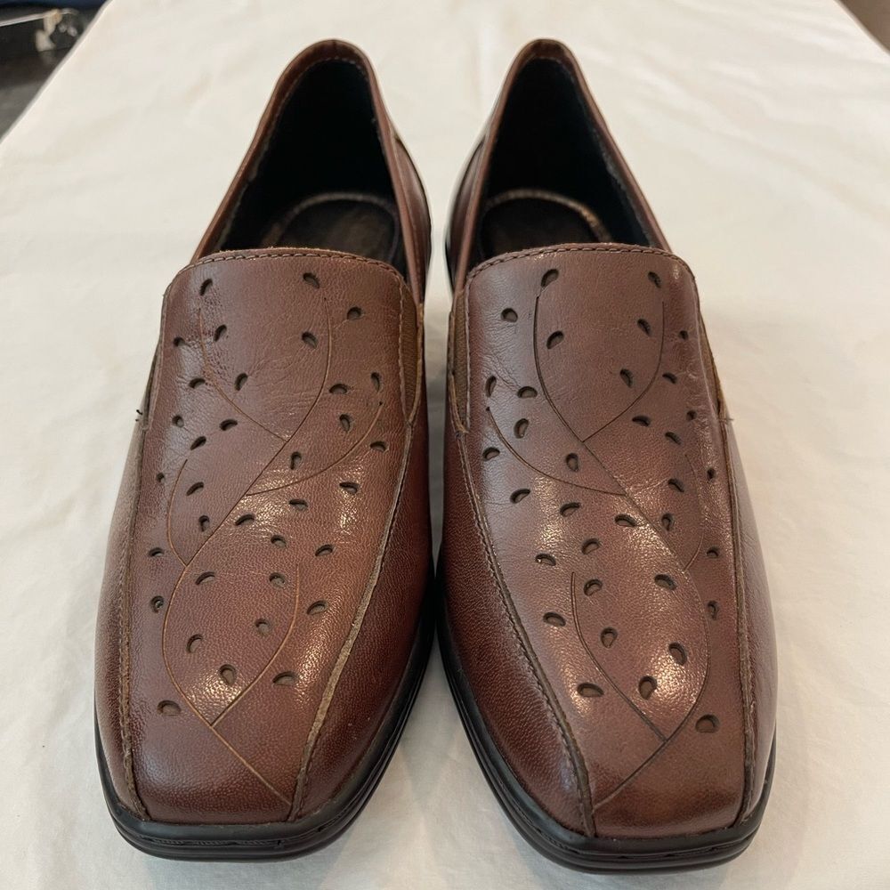 NWOT Aravon by‎ New Balance Kiley Premium Leather Slip-On Loafer Brown Size 7 - Picture 2 of 13